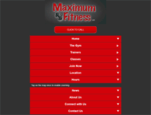 Tablet Screenshot of maxfitgym.com